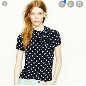 J.crew bow tied collar blouse